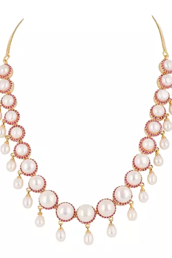 Natural fresh water pearls set from hyderabad