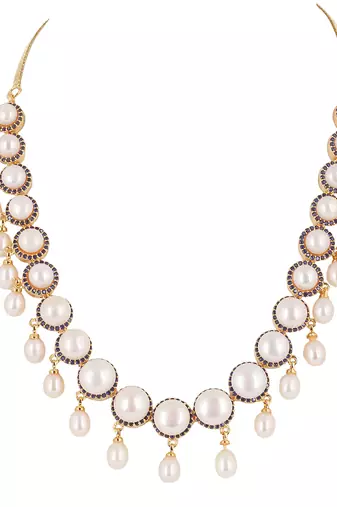Natural fresh water pearls set from hyderabad