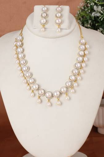 Natural fresh water pearls set from hyderabad