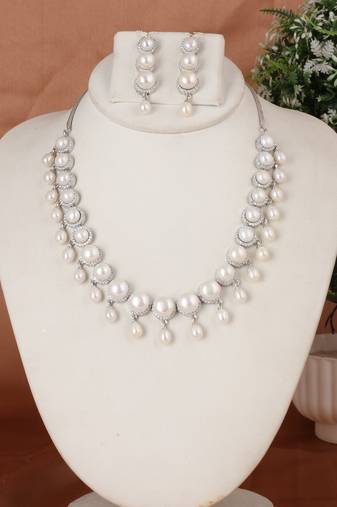 Natural fresh water pearls set from hyderabad
