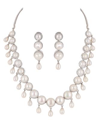 Natural fresh water pearls set from hyderabad 2