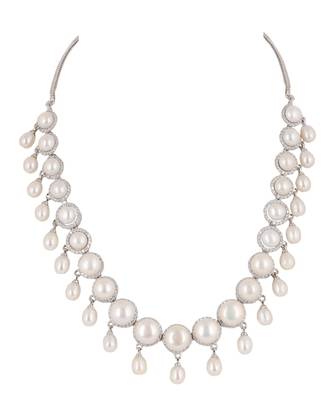 Natural fresh water pearls set from hyderabad 3