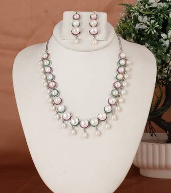 Natural fresh water pearls set from hyderabad 1