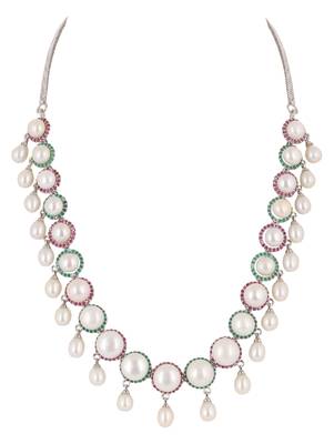 Natural fresh water pearls set from hyderabad 3
