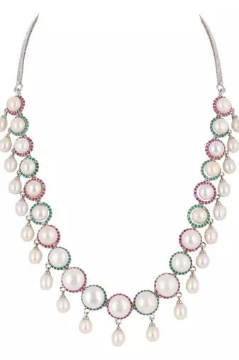 Natural fresh water pearls set from hyderabad