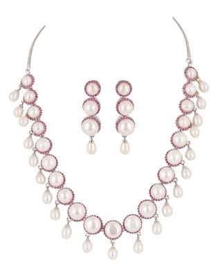 Natural fresh water pearls set from hyderabad 2