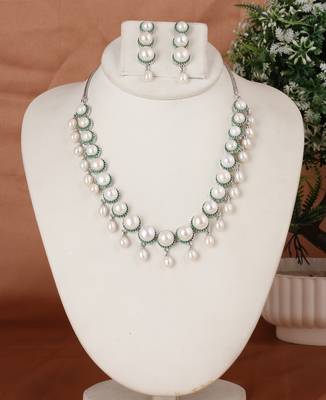 Natural fresh water pearls set from hyderabad 1