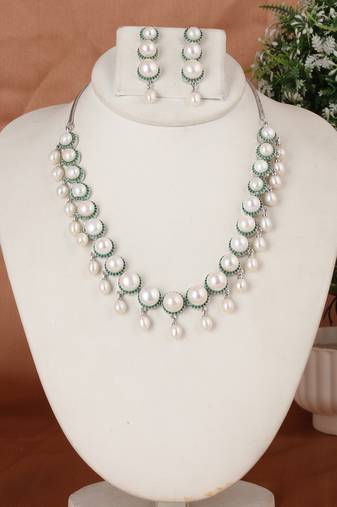 Natural fresh water pearls set from hyderabad