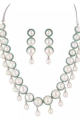 Natural fresh water pearls set from hyderabad