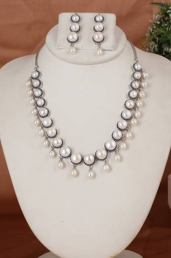 Natural fresh water pearls set from hyderabad