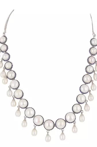 Natural fresh water pearls set from hyderabad
