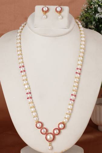 Natural fresh water pearls set from hyderabad
