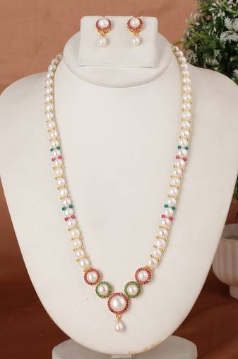 Natural fresh water pearls set from hyderabad