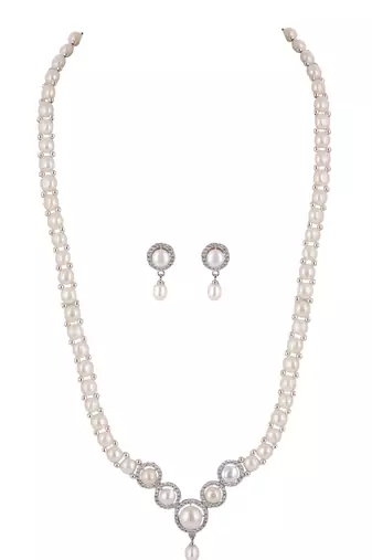 Natural fresh water pearls set from hyderabad