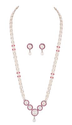 Natural fresh water pearls set from hyderabad 2