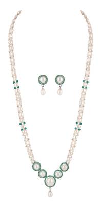 Natural fresh water pearls set from hyderabad 2