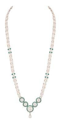 Natural fresh water pearls set from hyderabad 3