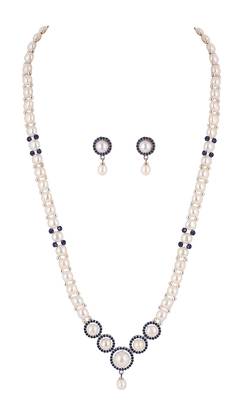 Natural fresh water pearls set from hyderabad 2