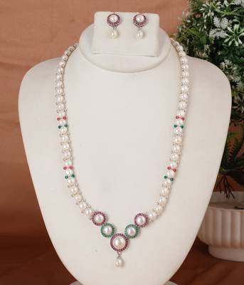 Natural fresh water pearls set from hyderabad 1