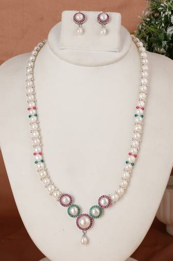 Natural fresh water pearls set from hyderabad