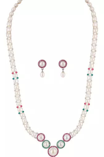 Natural fresh water pearls set from hyderabad