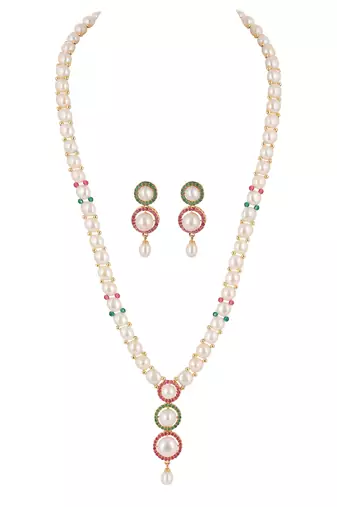 Natural fresh water pearls set from hyderabad