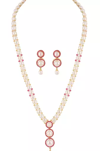 Natural fresh water pearls set from hyderabad