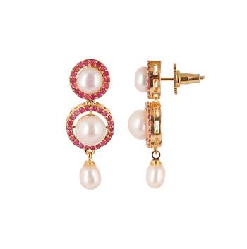 Natural fresh water pearls set from hyderabad 4