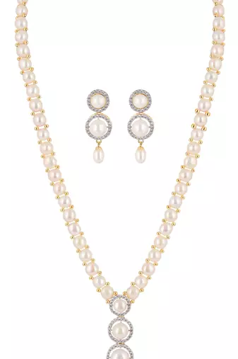 Natural fresh water pearls set from hyderabad