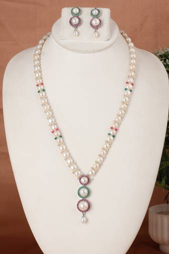 Natural fresh water pearls set from hyderabad