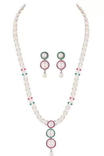 Natural fresh water pearls set from hyderabad