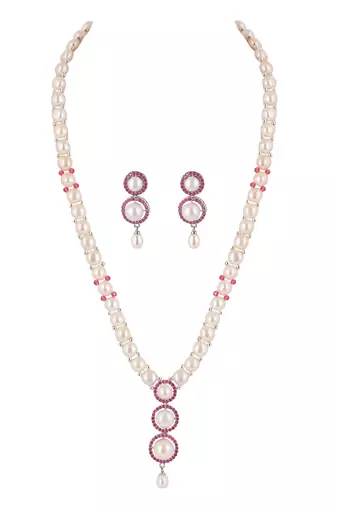 Natural fresh water pearls set from hyderabad
