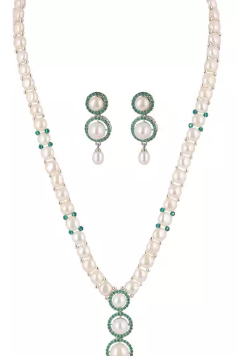 Natural fresh water pearls set from hyderabad