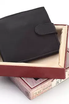 Gents Stylish Design Genuine Leather Black Wallet Diwali Special Gift 182