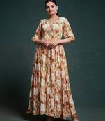 Autumnal elegance floral dress