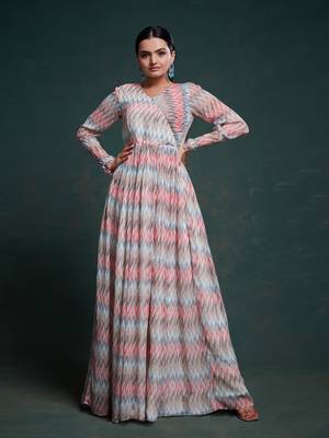 Pastel chevron empire maxi 1
