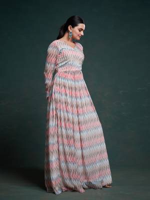 Pastel chevron empire maxi 2