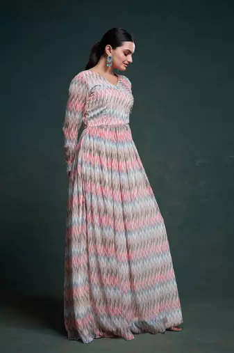 Pastel chevron empire maxi