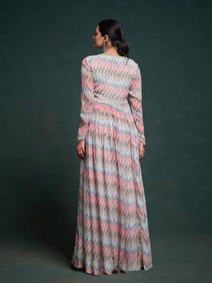 Pastel chevron empire maxi 3