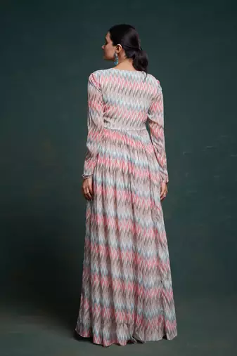 Pastel chevron empire maxi