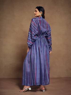 Stripped blue color kaftan 3