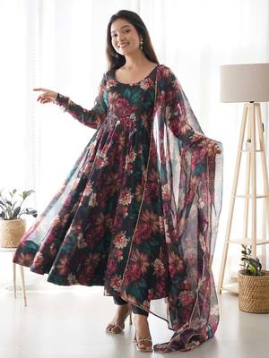 Fusionic pink  ethnic-suits with dupatta 2