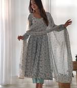 Fusionic black  ethnic-suits with dupatta