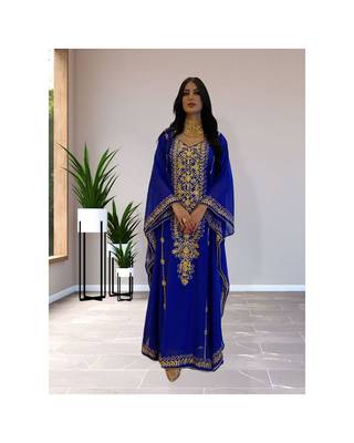 Ink Blue Reception Kaftan for Women 1