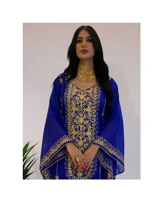 Ink Blue Reception Kaftan for Women 2