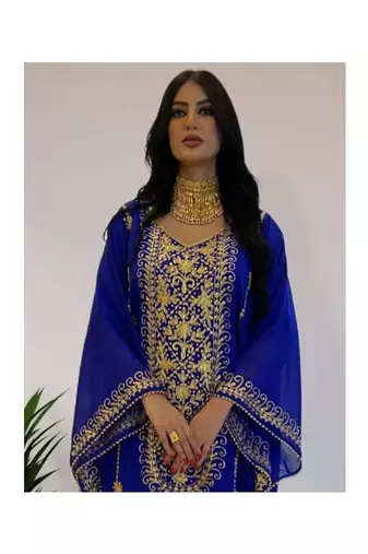 Ink Blue Reception Kaftan for Women