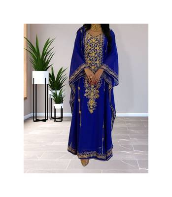 Ink Blue Reception Kaftan for Women 4