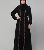 Women stylish traditional wear abaya black shrug