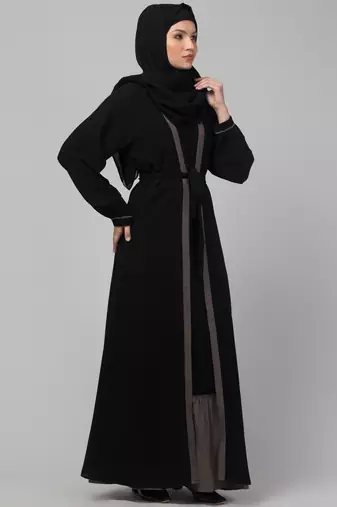 latest shrug women stylish Abaya  burkha Black 