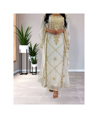White Wedding Kaftan for Woemn 4
